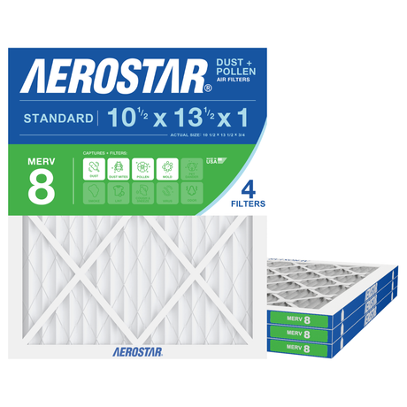 Aerostar 10Hx13Hx1 MERV 8 4 Pack