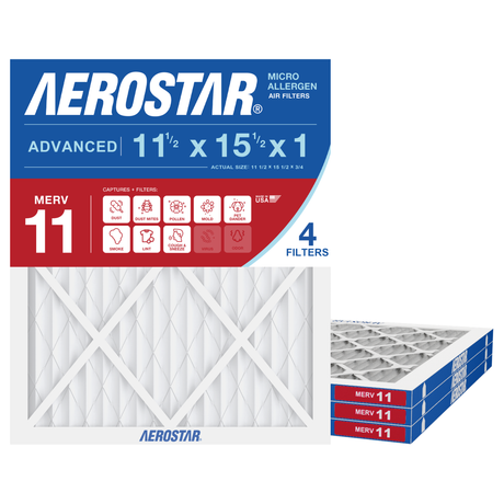 Aerostar 11Hx15Hx1 MERV 11 4 Pack