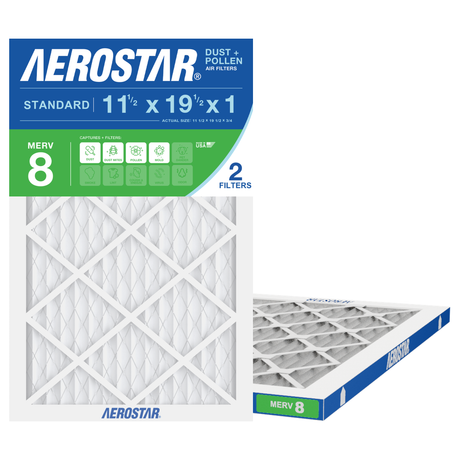 Aerostar 11Hx19Hx1 MERV 8 2 Pack
