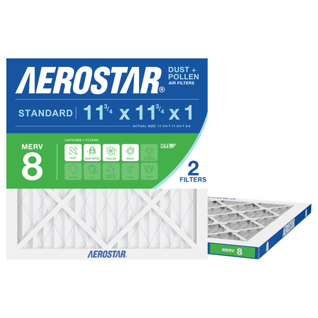 Aerostar 11Mx11Mx1 MERV 8 2 Pack