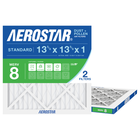 Aerostar 13Kx13Kx1 MERV 8 2 Pack