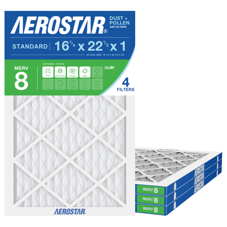 Aerostar 16Dx22Hx1 MERV 8 4 Pack