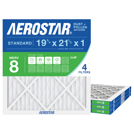 Aerostar 19Mx21Hx1 MERV 8 4 Pack