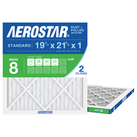 Aerostar 19Mx21Kx1 MERV 8 2 Pack