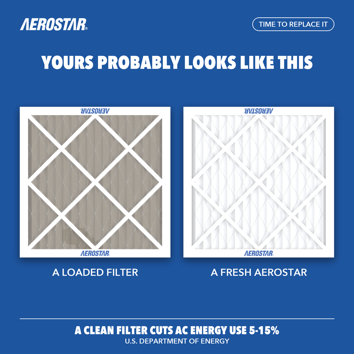 19 7/8 x 21 1/2 x 1 Carrier Replacement Filter by Aerostar
