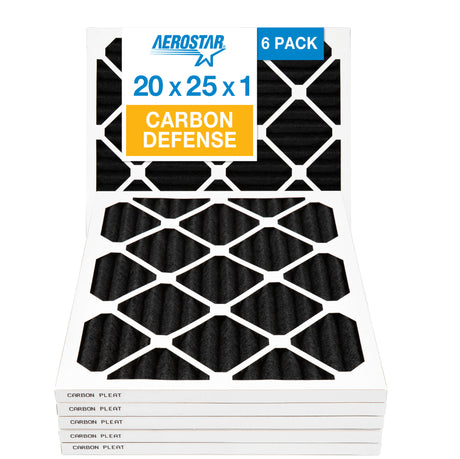 Aerostar 20x25x1 MERV 11 + Carbon Defense / 6