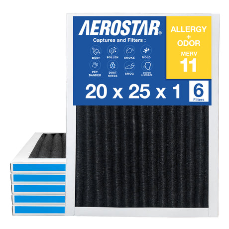 Aerostar 20x25x1 MERV 11 + Carbon / 6